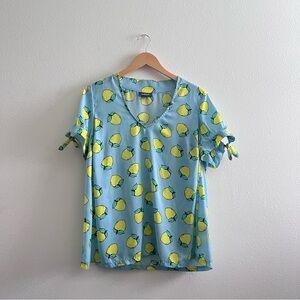 Modcloth Lemon Print Top